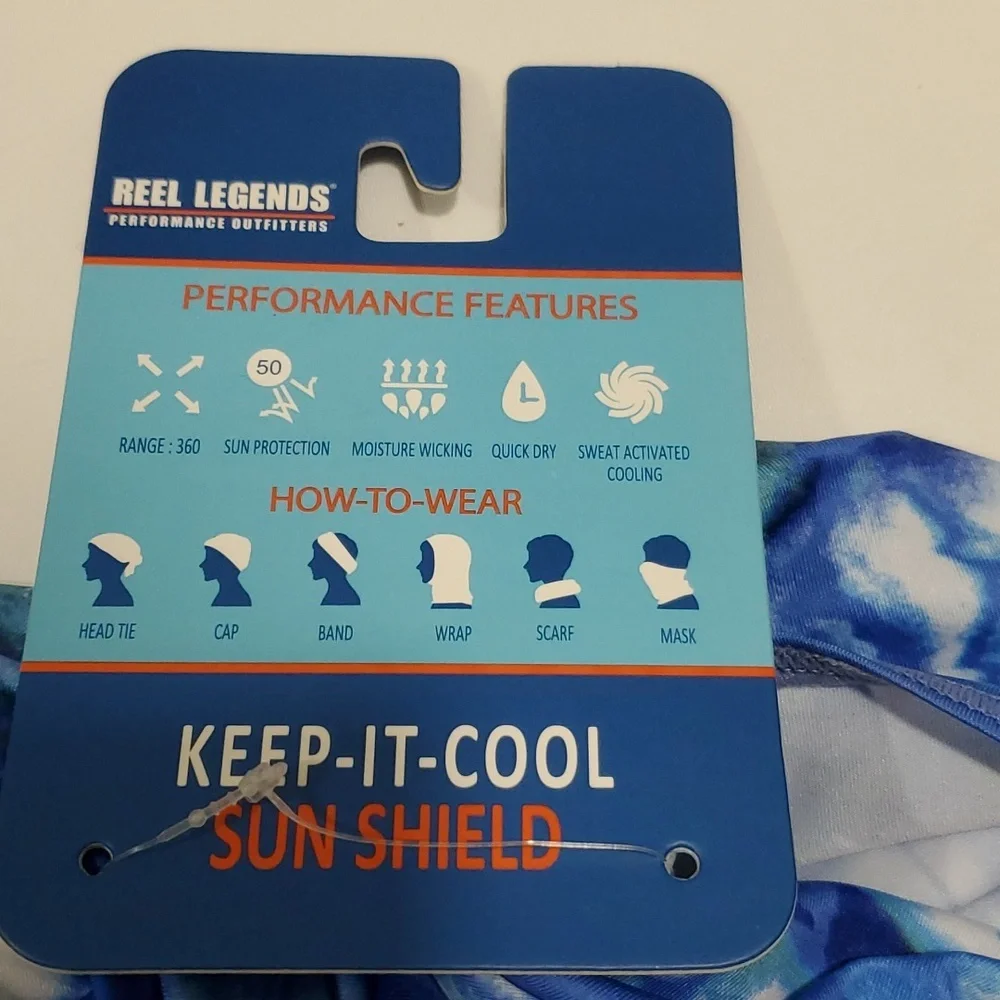 NWT REEL LEGENDS Keep It Cool Sun Shields Scarves Mask Moisture Wicking …